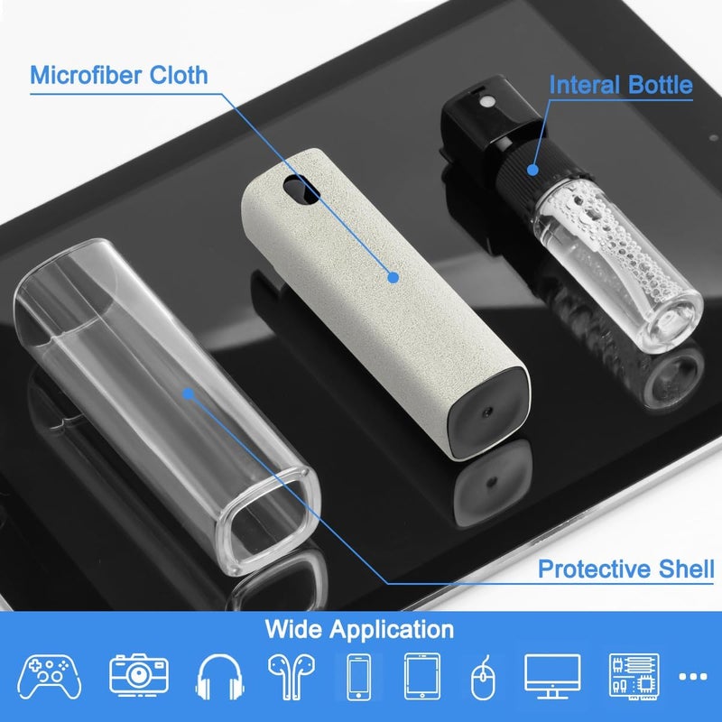 walrfid Car Screen Cleaner Spray, Electronic Touchscreen Mist Cleaning Brush Kit for TV, Laptop, iPad, iPhone, Cellphone, MacBook Pro, Tablet, PC, Computer, Monitor, LCD Screens, Eyeglasses - Cream - Image 2